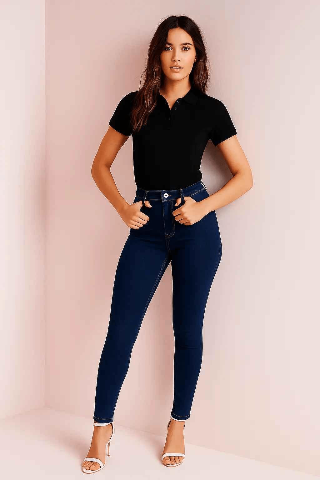Classic Dark Blue Skinny Jeans for Timeless Style and Comfort