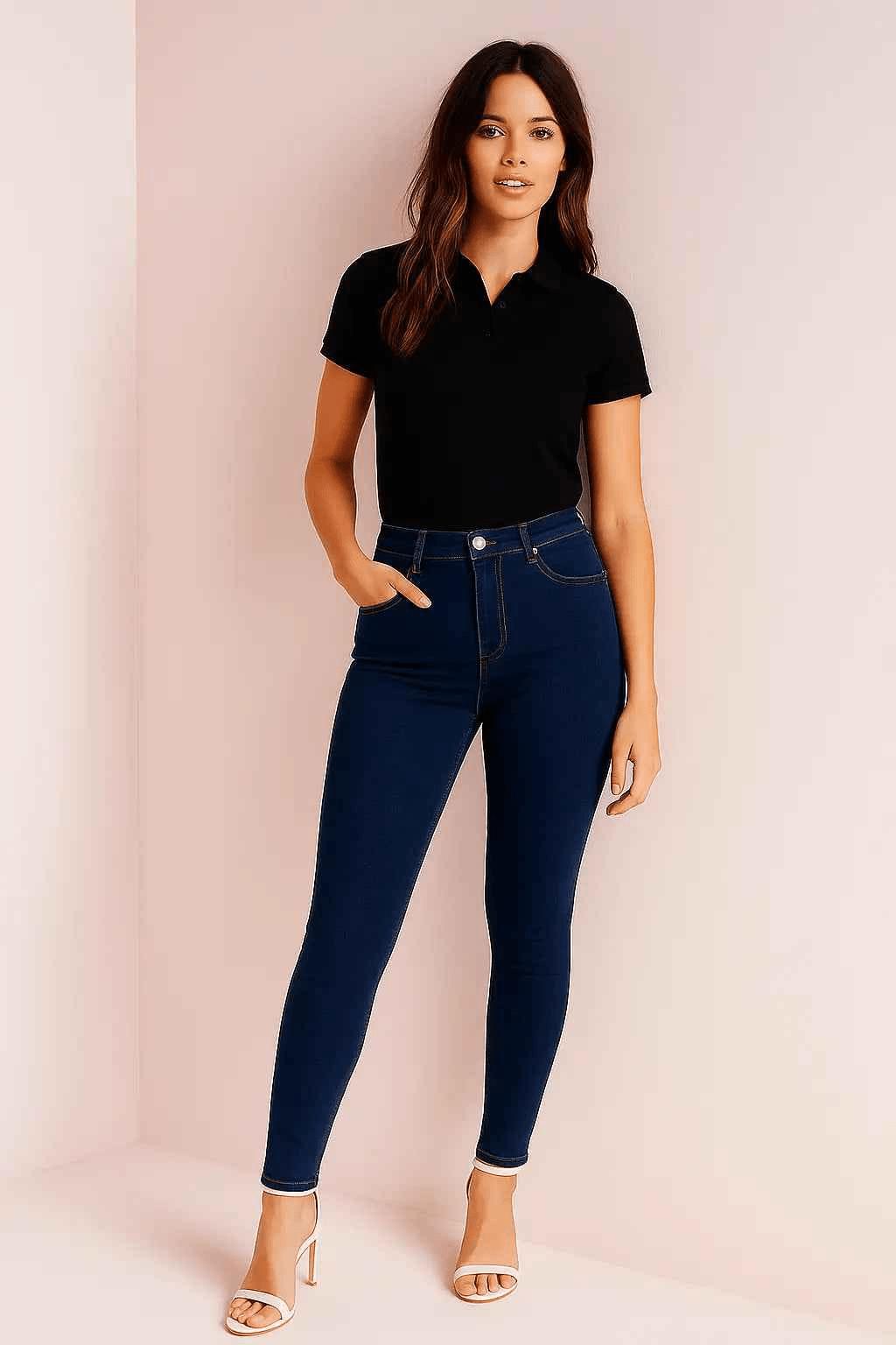 Classic Dark Blue Skinny Jeans for Timeless Style and Comfort