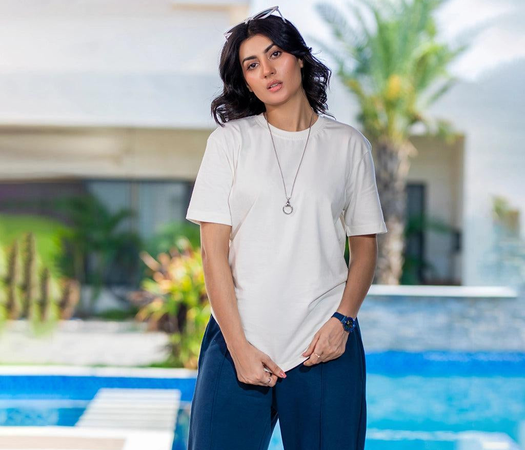 White Crew Neck T-Shirt – Women's Everyday Cotton